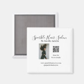 Foto moderne kapsalon kleine bedrijven QR-code Magneet (Voorkant / Achterkant)