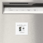 Foto moderne kapsalon kleine bedrijven QR-code Magneet (Insitu (Vaatwasser))