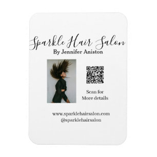 Foto moderne kapsalon kleine bedrijven QR-code Magneet