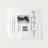 Foto moderne kapsalon kleine bedrijven QR-code Wandkleed (Voorkant (horizontaal))