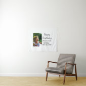 Foto moderne klassieker met naam datum verjaardag  wandkleed (In Situ (horizontaal))