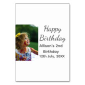 Foto moderne klassieker toevoegen naam datum geluk kaart (Achterkant)