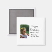 Foto moderne klassieker toevoegen naam datum geluk magneet (Voorkant / Achterkant)