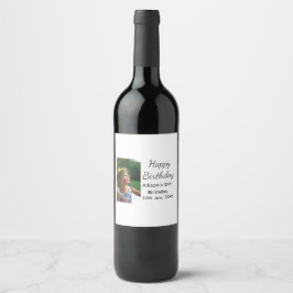 Foto moderne klassieker toevoegen naam datum geluk wijn etiket