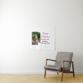 Foto moderne klassieker voeg naam datum verjaardag wandkleed (In Situ (horizontaal))