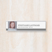 Foto - Moderne kleur Blok naam Professional Title Deurbordje (Voorkant)