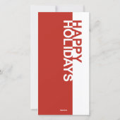 Foto - Moderne kleurenblok - Rood kerstfeest Feestdagenkaart (Achterkant)