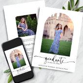 Foto moderne legant script Afstuderen Aankondiging