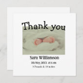 Foto moderne minimale bewerken geboorte aankondigi aankondiging (Voorkant / Achterkant)