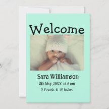 Foto moderne minimale bewerken geboorte aankondigi