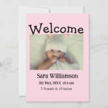 Foto moderne minimale bewerken geboorte aankondigi