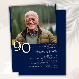 Foto moderne minimalistische Navy Blue 90ste verja Kaart