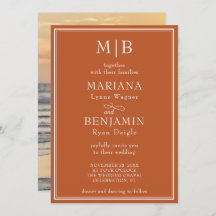 Foto Moderne Minimalistische Terracotta Huwelijk