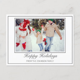 Foto Moderne minimalistische vakantiegroet Aankondigingskaart