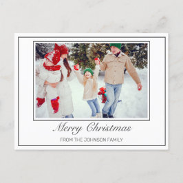 Foto Moderne minimalistische vrolijke kerstgroet Aankondigingskaart