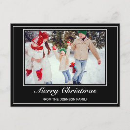 Foto Moderne minimalistische vrolijke kerstgroet Aankondigingskaart