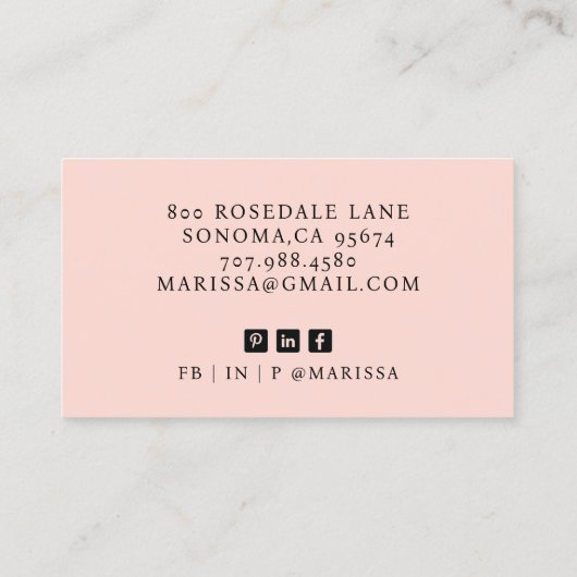 Foto Moderne Professional Event Planner Visitekaartje (Achterkant)