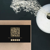 Foto Moderne Professionele QR-code Zwart en Goud Visitekaartje