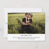Foto Moderne Rand Minimalistische Bewaar de Datum (Achterkant)