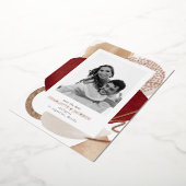 Foto Moderne Roos Gold Foil Save the Date Folie Uitnodiging (Gedraaid)