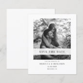 Foto Moderne Save the Date Aankondiging (Voorkant / Achterkant)