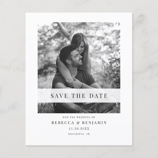 Foto Moderne Save the Date Aankondiging (Voorkant)