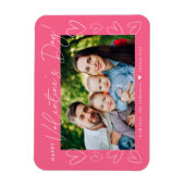Foto Moderne Script Roze Valentijnsdag Magneet (Verticaal)