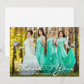 Foto Moderne scripthartfunctie Bedankkaart (Voorkant / Achterkant)