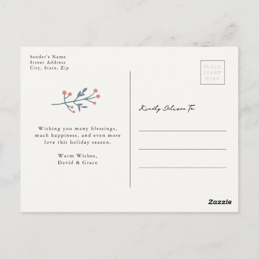 Foto Moderne vakantie Briefkaart (Achterkant)