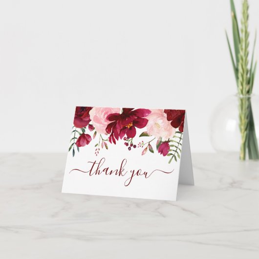 Foto Moderne Waterverf Floral Baby shower Bedankt  (Voorkant)