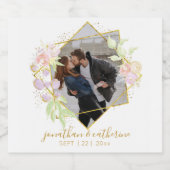 Foto Moderne Waterverf Sparkling Wijnetiket (Enkel label)