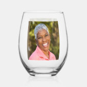Foto moeder bruid wijnglas zonder voet (Voorkant)