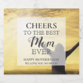 Foto moederdag Cheers Bier Etiket (Enkel label)