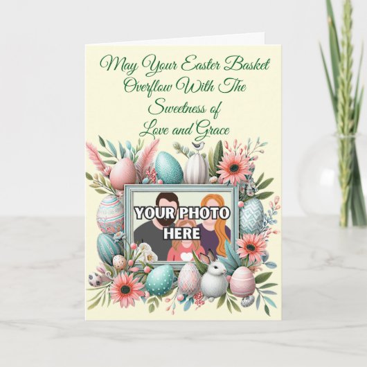Foto, moge uw paasmand overlopen zoetheid kaart (Voorkant)