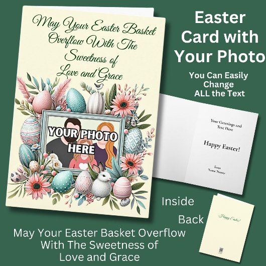 Foto, moge uw paasmand overlopen zoetheid kaart