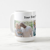 Foto Mok en tekst met 2 foto's/1 lijn (Voorkant links)