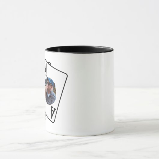 Foto-Mok met drie Aces: Vaderdag Cadeauidee Mok (Midden)