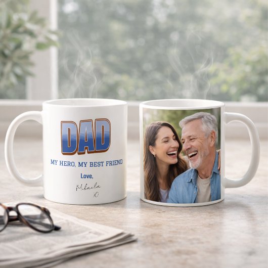 Foto mok voor papa held beste vriend