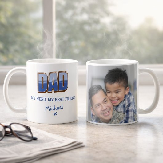 Foto mok voor papa held beste vriend
