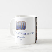 Foto mok voor papa held beste vriend (Voorkant links)