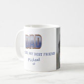 Foto mok voor papa held beste vriend (Voorkant links)