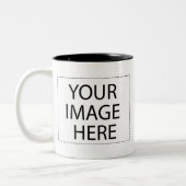 Foto mok - zwarte en witte 11oz sjabloon (Links)