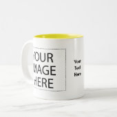 Foto mokken - gele sjabloon met twee tinten 15oz (Voorkant links)