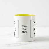 Foto mokken - gele sjabloon met twee tinten 15oz (Center)