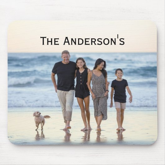 Foto Monogram aanpassen Afbeelding personaliseren Muismat (Voorkant)