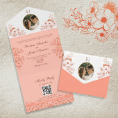 foto Monogram bruiloft All In One Uitnodiging