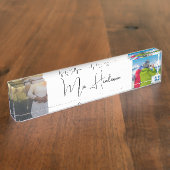 Foto Monogram Desk Name Bord Naambordje (Zijkant)