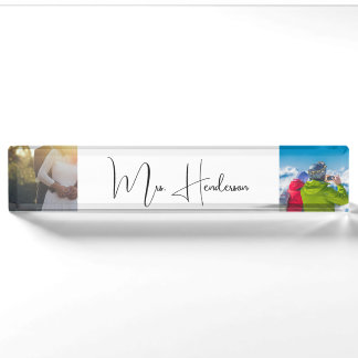 Foto Monogram Desk Name Bord Naambordje
