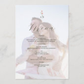 Foto Monogram Huwelijksmenu Menu (Voorkant)