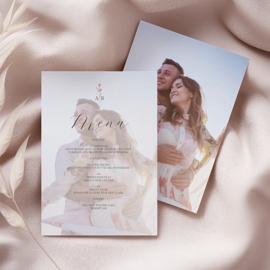 Foto Monogram Huwelijksmenu Menu